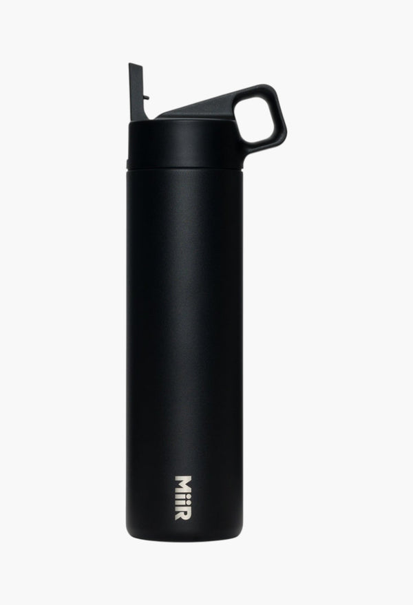 Black - Straw Bottle
