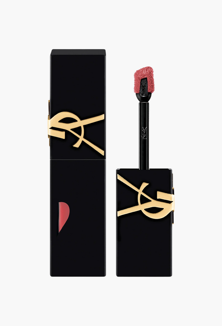 GLAM MODA Yves Saint Laurent The Inks Blurring Matte Liquid Lip Stain with gold logo and applicator wand