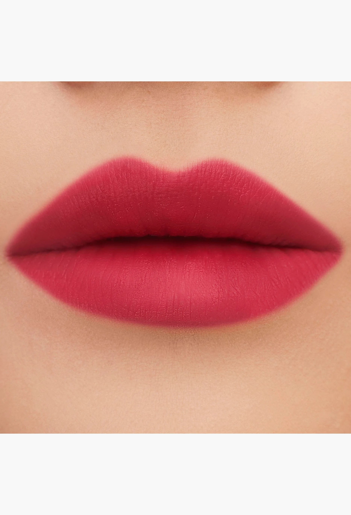 GLAM MODA Yves Saint Laurent The Inks Blurring Matte Liquid Lip Stain in a soft, natural pink blurred matte finish.