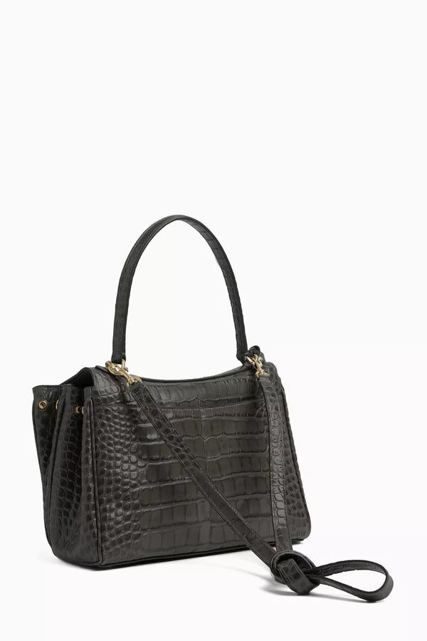 Small Rodeo Handbag in Croc-embossed Calfskin