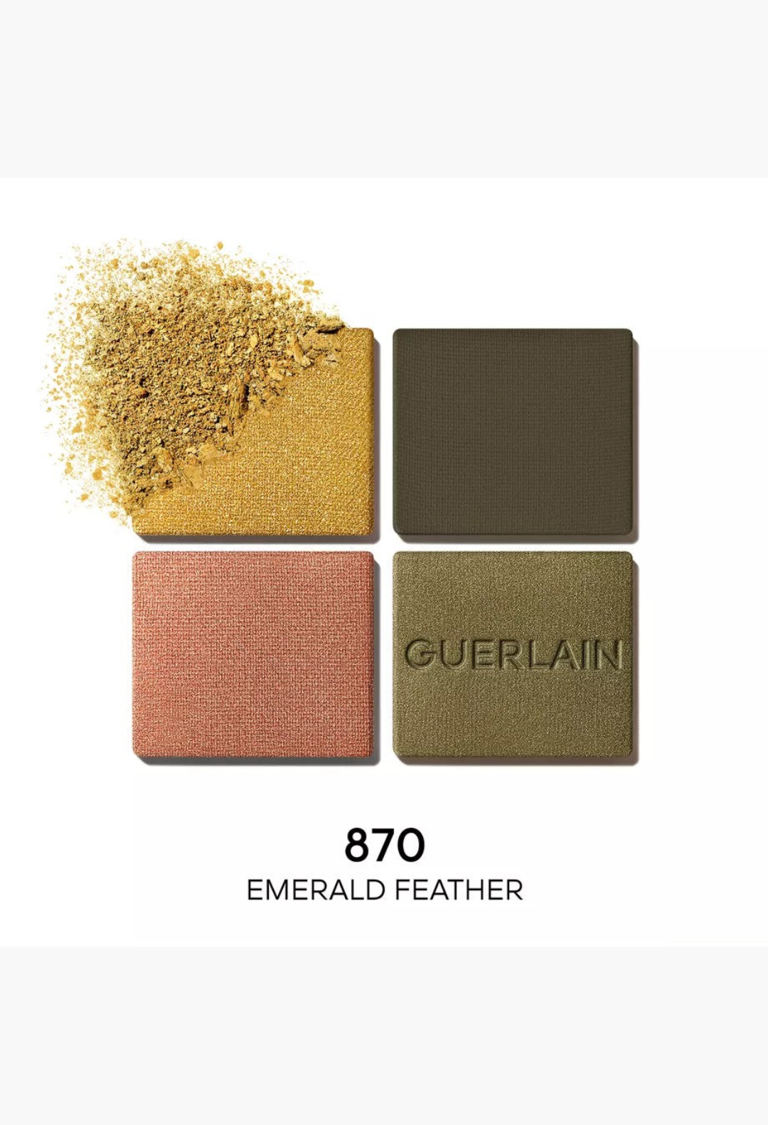 GLAM MODA Guerlain Ombres G Eyeshadow Quad in Undressed Brown featuring four shades with matte, satin, and metallic finishes.