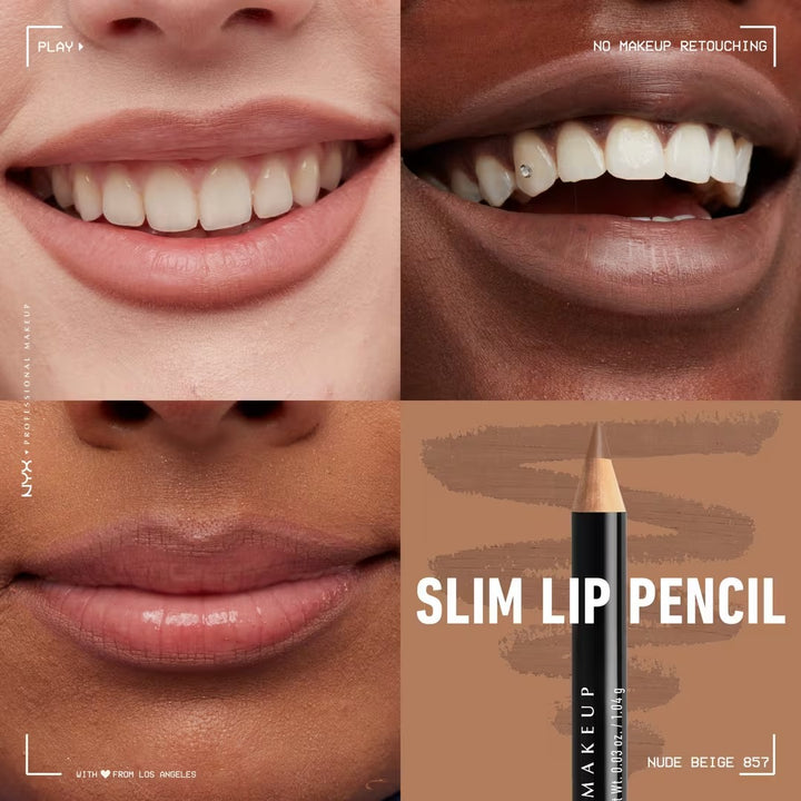 Slim Lip Pencil - Natural-Looking Long-Wear Lip Liner - GLAM MODA