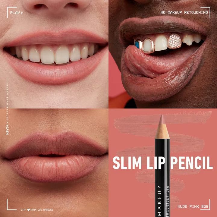 Slim Lip Pencil - Natural-Looking Long-Wear Lip Liner - GLAM MODA