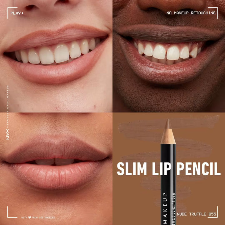 Slim Lip Pencil - Natural-Looking Long-Wear Lip Liner - GLAM MODA