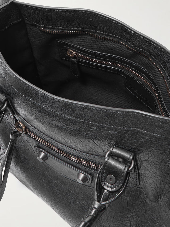 Le City Small Embellished Textured-Leather Tote - GLAM MODA