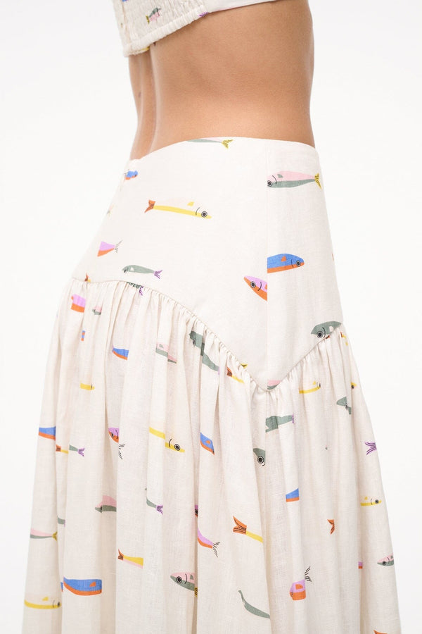 Ivory - Procida Linen Skirt Pop Sardines