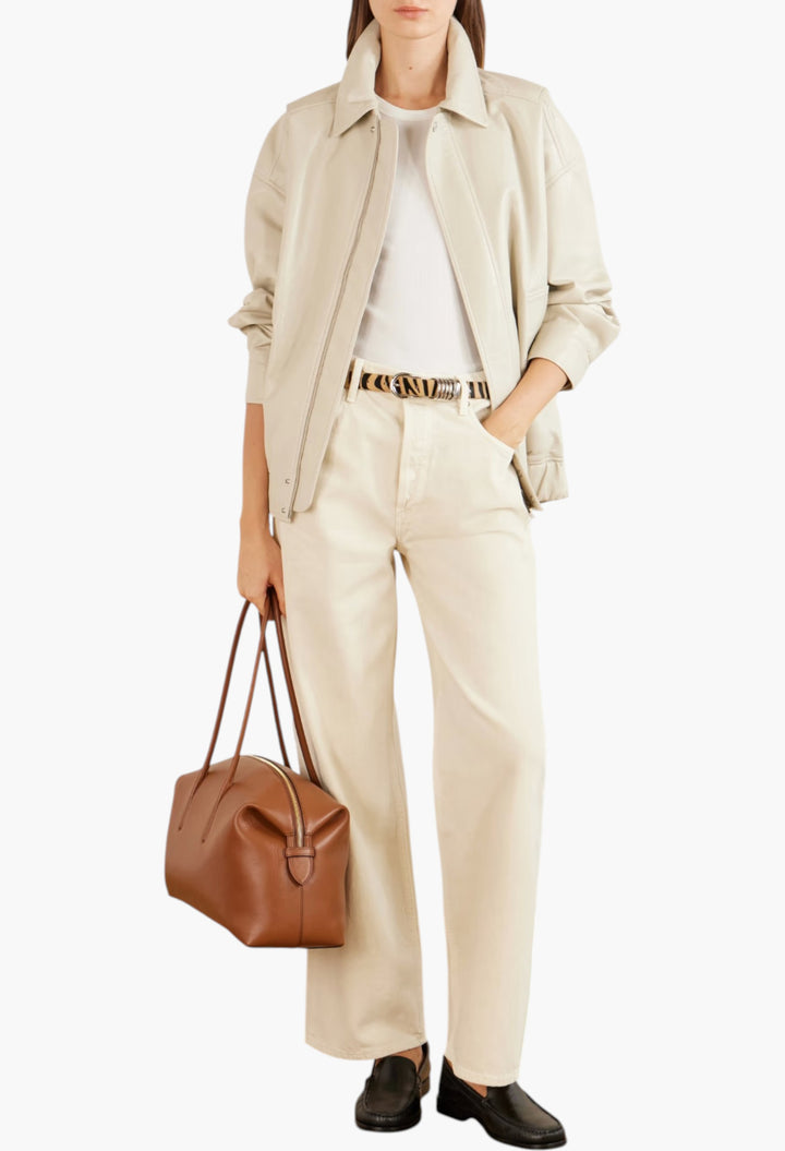 The Stockholm Leather-Trimmed Canvas Tote Bag - GLAM MODA