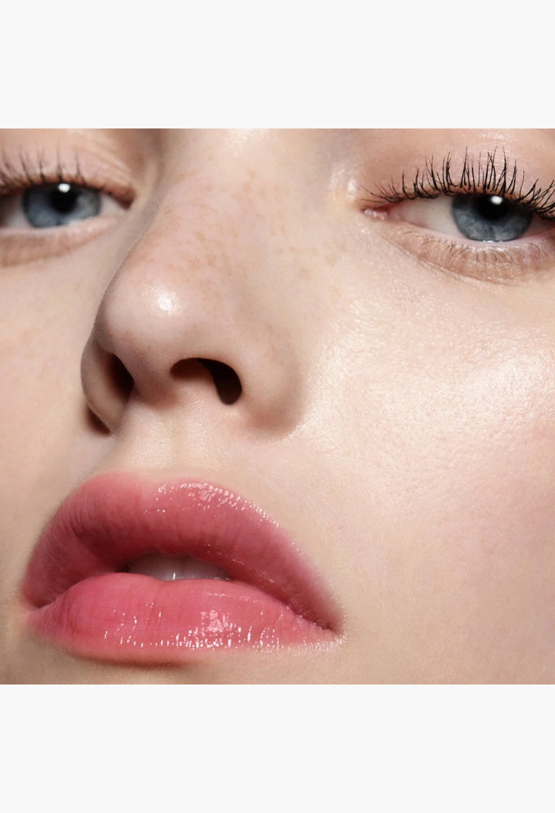 GLAM MODA Posh Balm Nourishing Lip Shine applied to lips for a glossy, hydrated, and smooth finish
