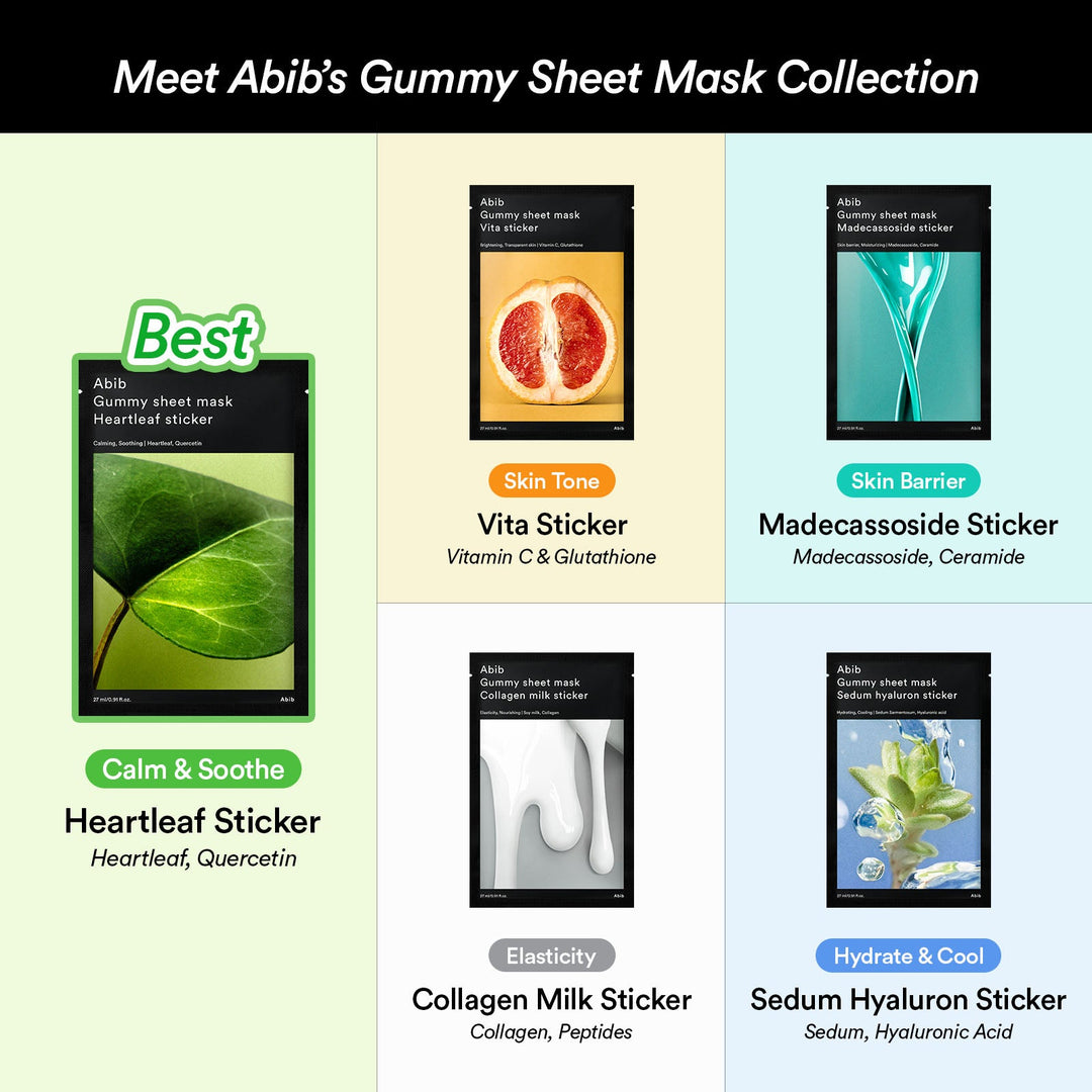 Gummy Sheet Mask Madecassoside Sticker(10 Sheets)