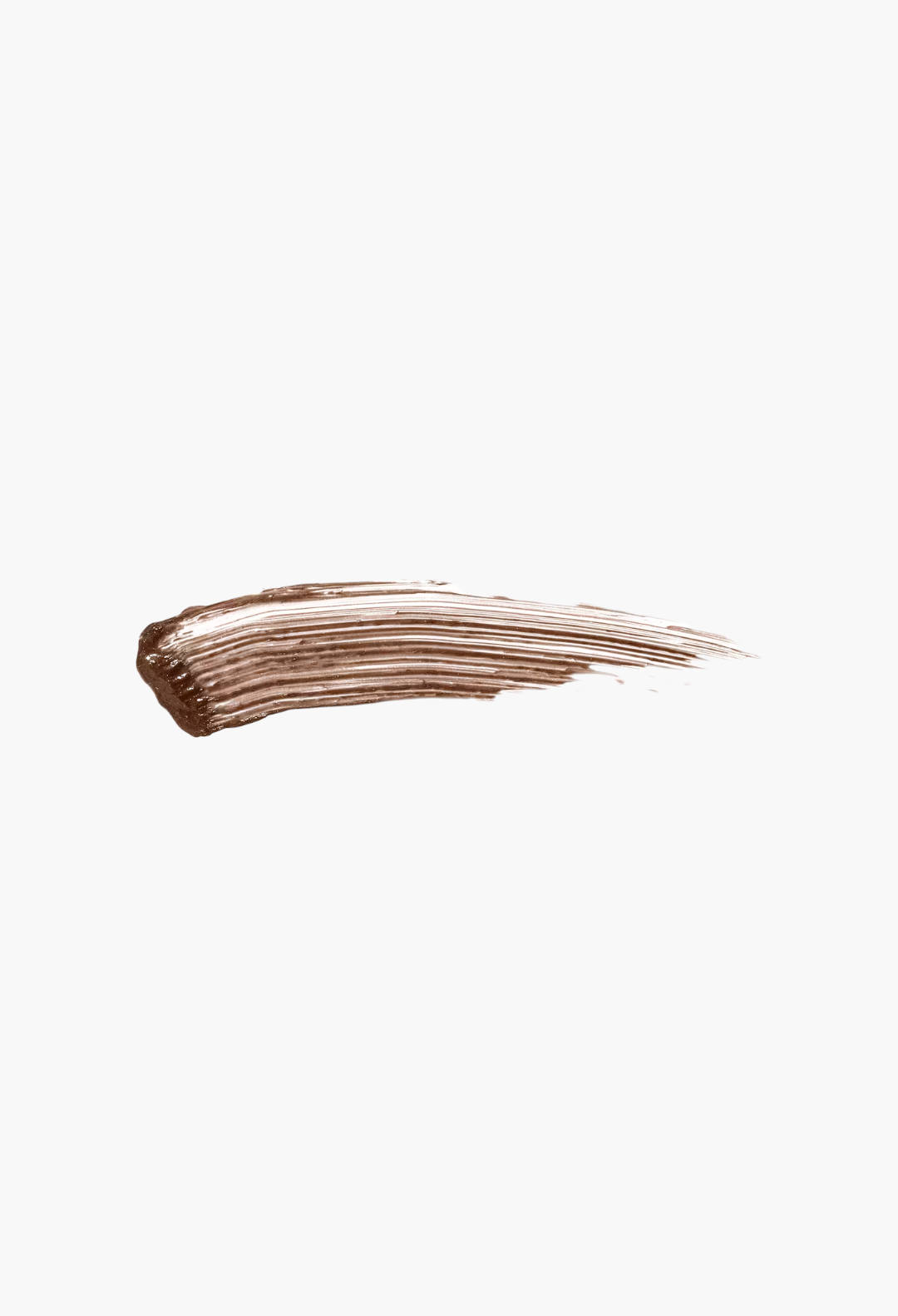 GLAM MODA Gimme Brow+ tinted eyebrow gel swatch showing a smooth, buildable brown texture for natural brow volume.