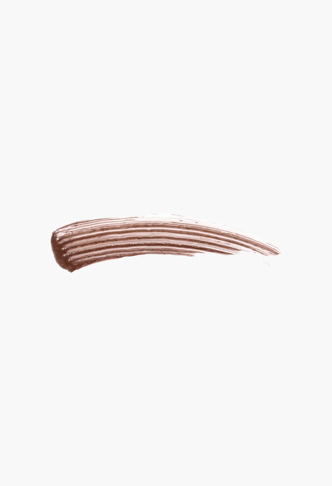 GLAM MODA Gimme Brow+ tinted volumizing eyebrow gel swatch showing smooth brown texture on a white background