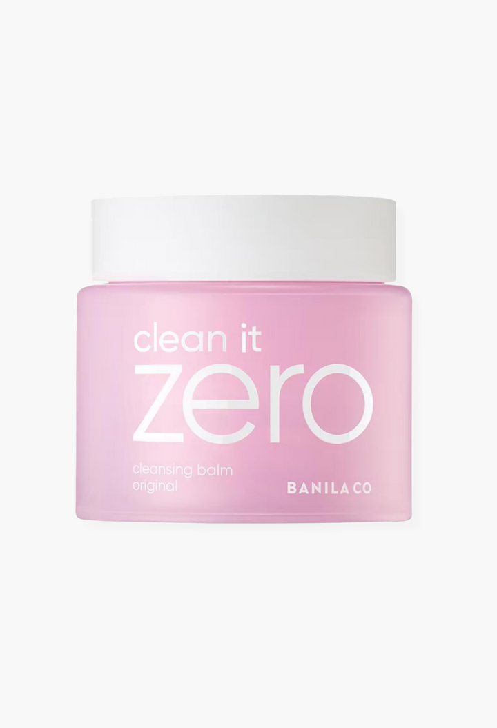 GLAM MODA Clean It Zero Original Cleansing Balm in a pink jar with a white lid for gentle makeup removal