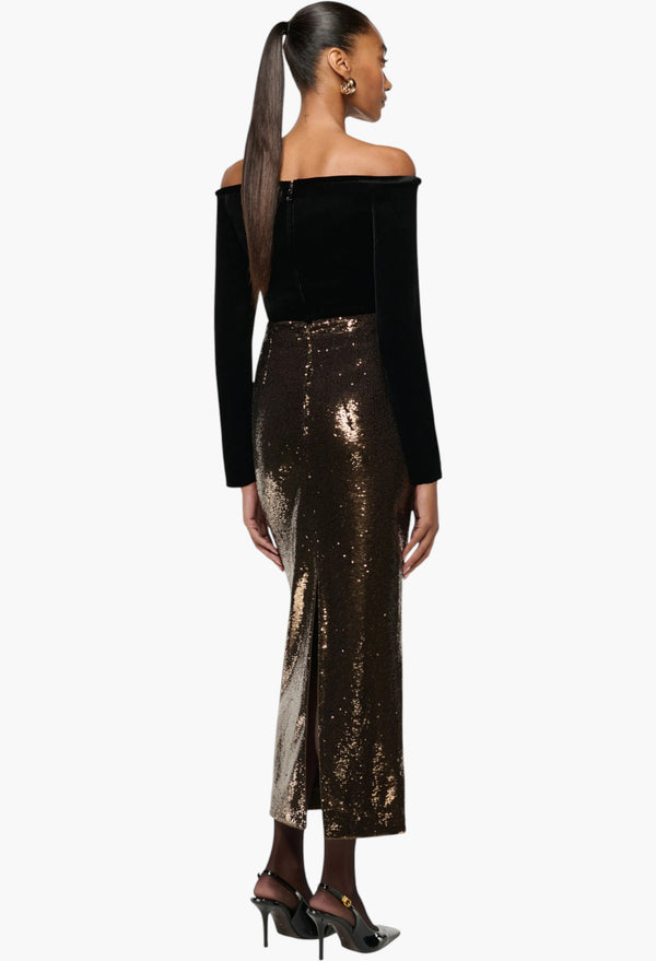 Sequin Column Skirt