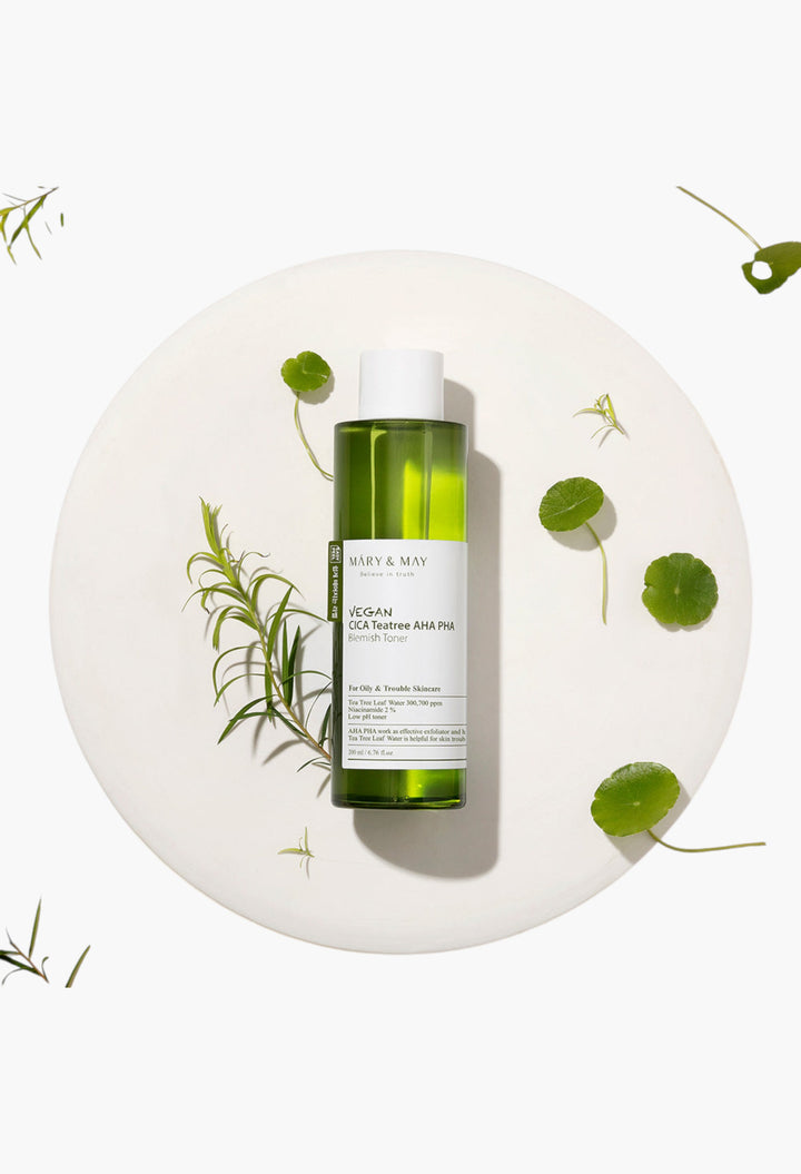 Vegan CICA Tea Tree AHA PHA Blemish Toner