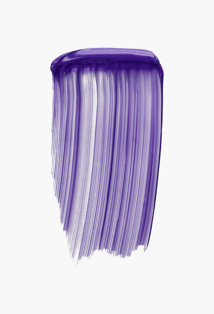 GLAM MODA BADgal BANG! volumizing mascara swatch showing intense purple pigment texture on a white background