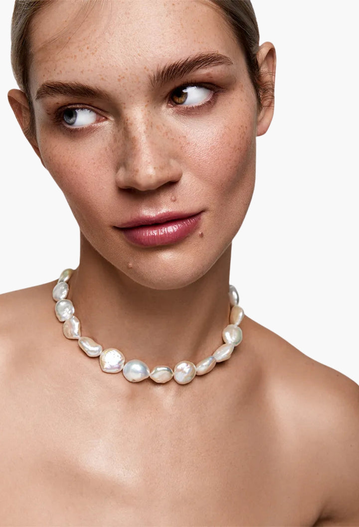 14kt Gold Baroque Pearl Strand Necklace