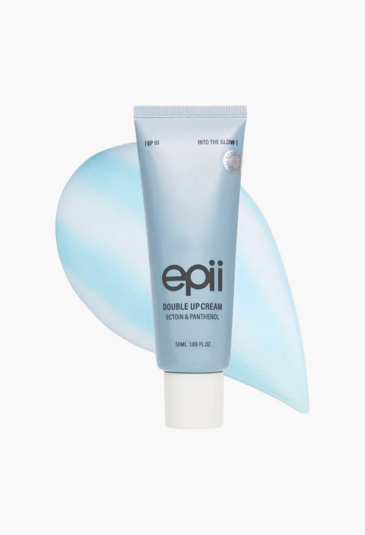 GLAM MODA Epii Double Up Cream with Ectoin and Panthenol in a light blue squeeze tube for sensitive skin hydration