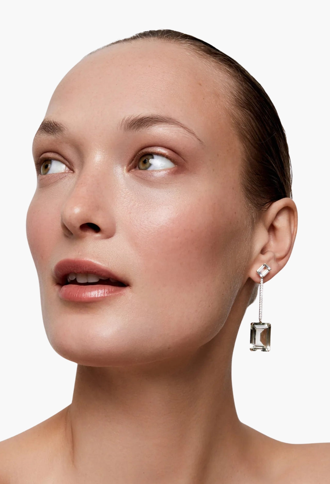 14kt Gold Mint Green Earring
