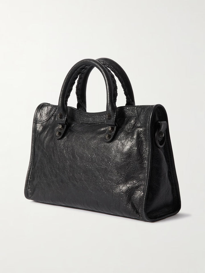 Le City Small Embellished Textured-Leather Tote - GLAM MODA