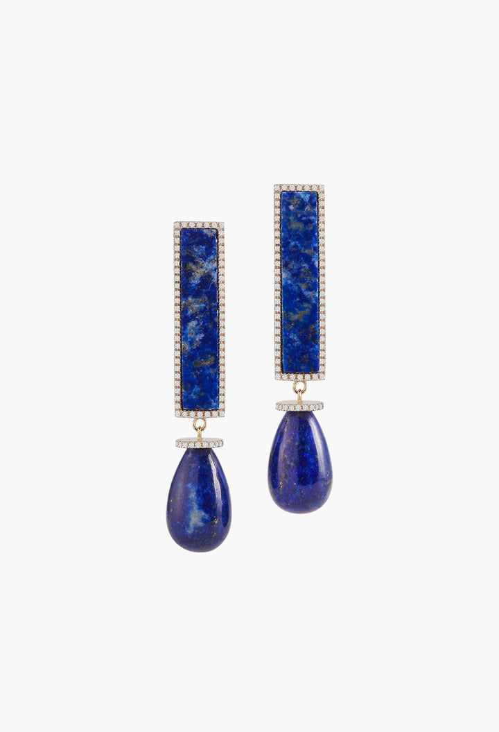 14kt Lapis Exclamation Earrings