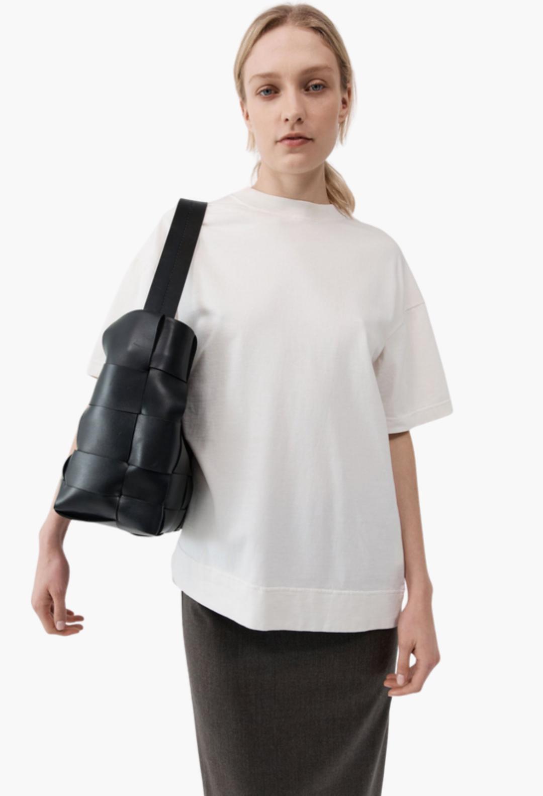 Woven Large Tote - Black
