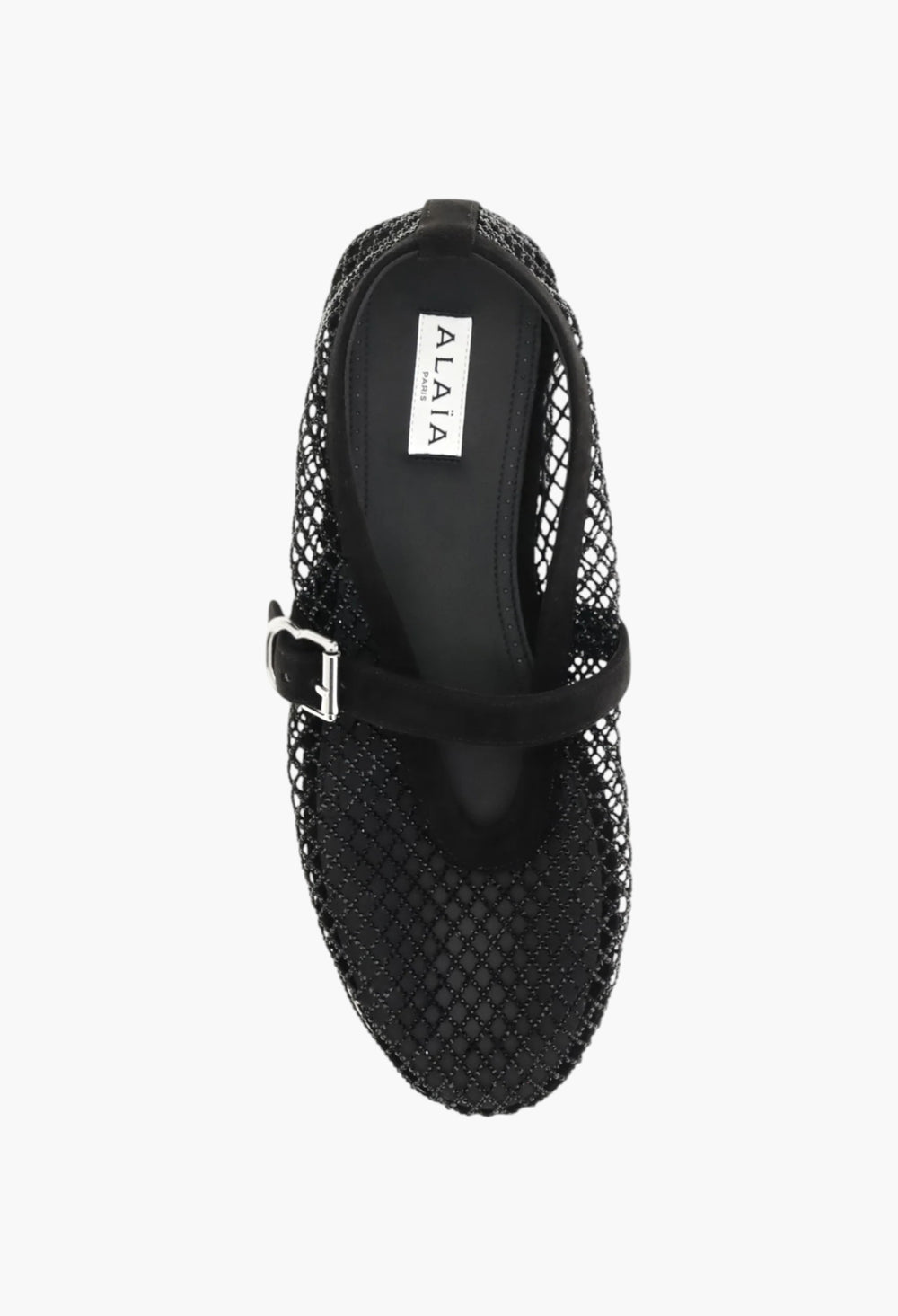 Rhinestone Mesh Ballerinas - GLAM MODA