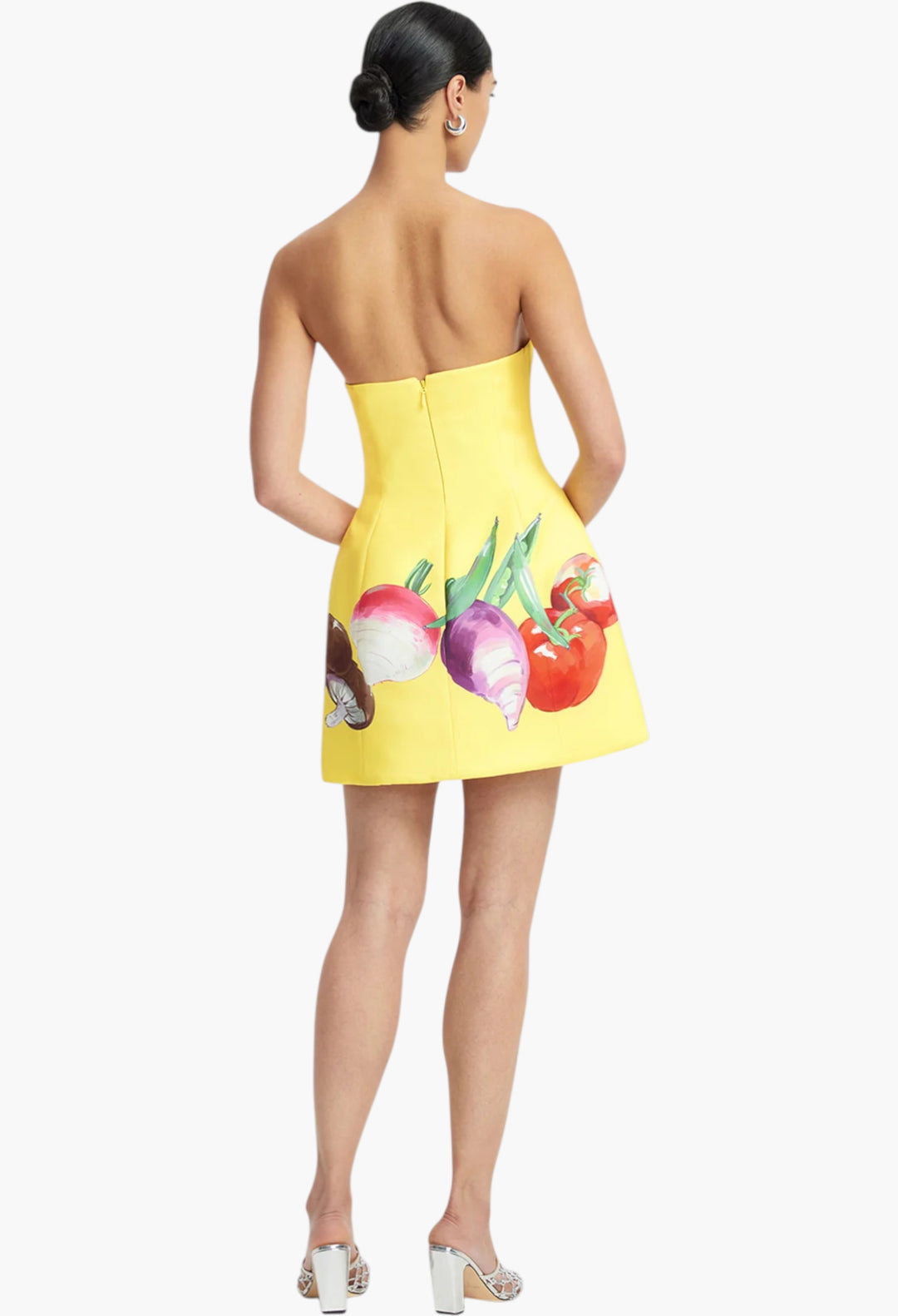 Appliqué Floral Bustier Mini Dress - GLAM MODA