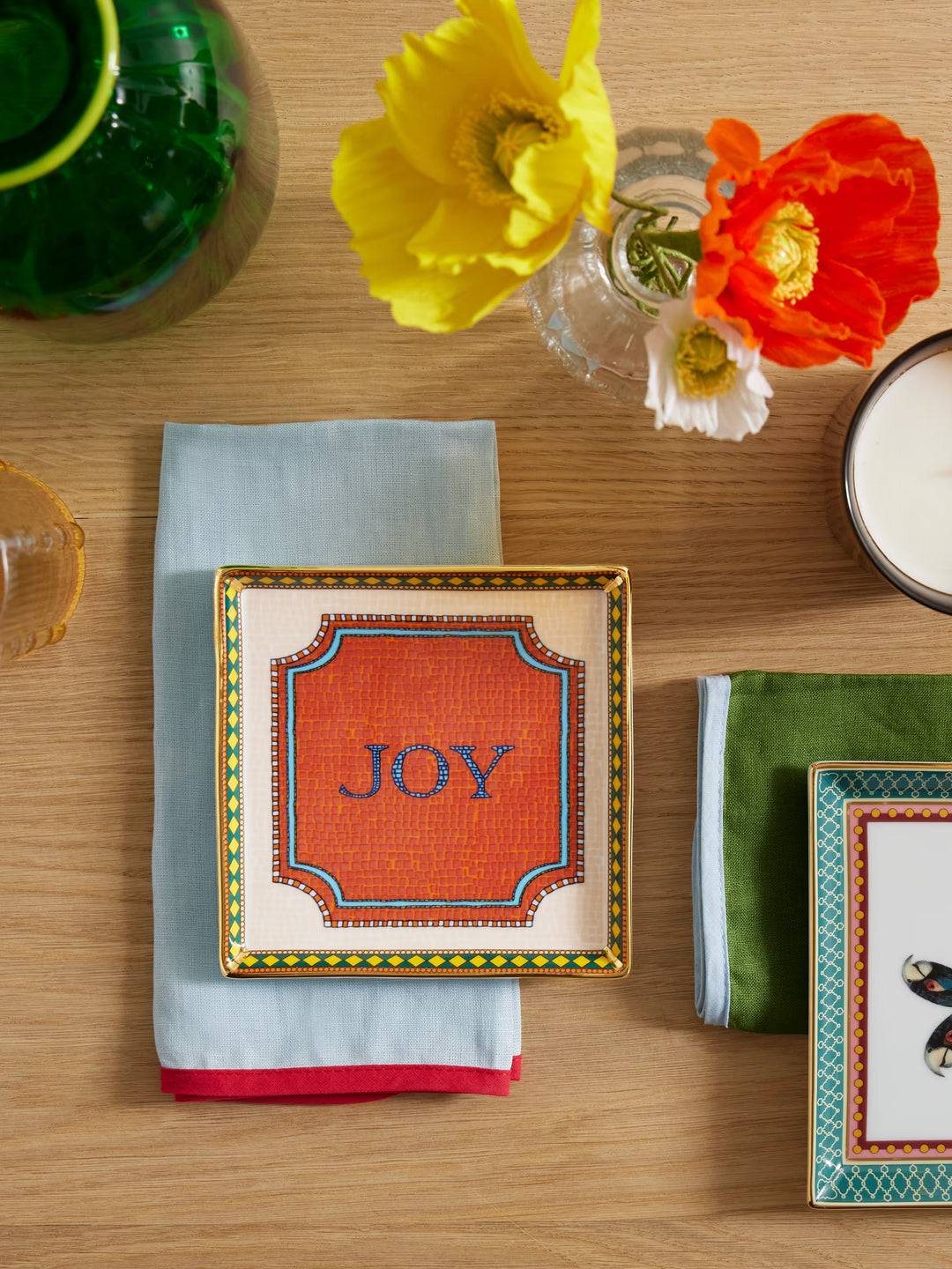 Mini Gold-Plated Porcelain Tray - GLAM MODA