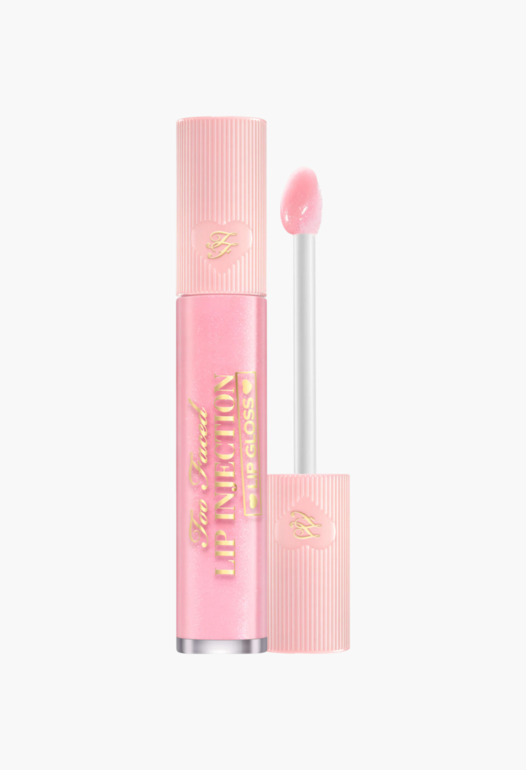 GLAM MODA Lip Injection Power Plumping Lip Gloss in a shimmering pink shade with a doe-foot applicator