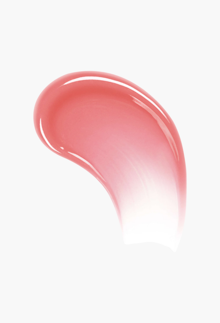 GLAM MODA Lip Injection Power Plumping Lip Gloss swatch in a glossy, light pink shade with a smooth texture.