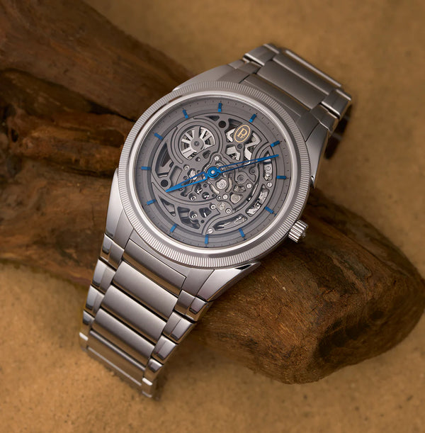 Tonda PF Skeleton Steel Platinum Graphite Blue