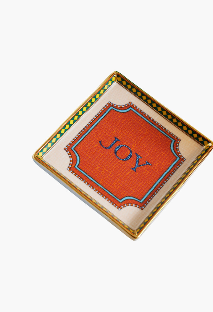 Mini Gold-Plated Porcelain Tray - GLAM MODA