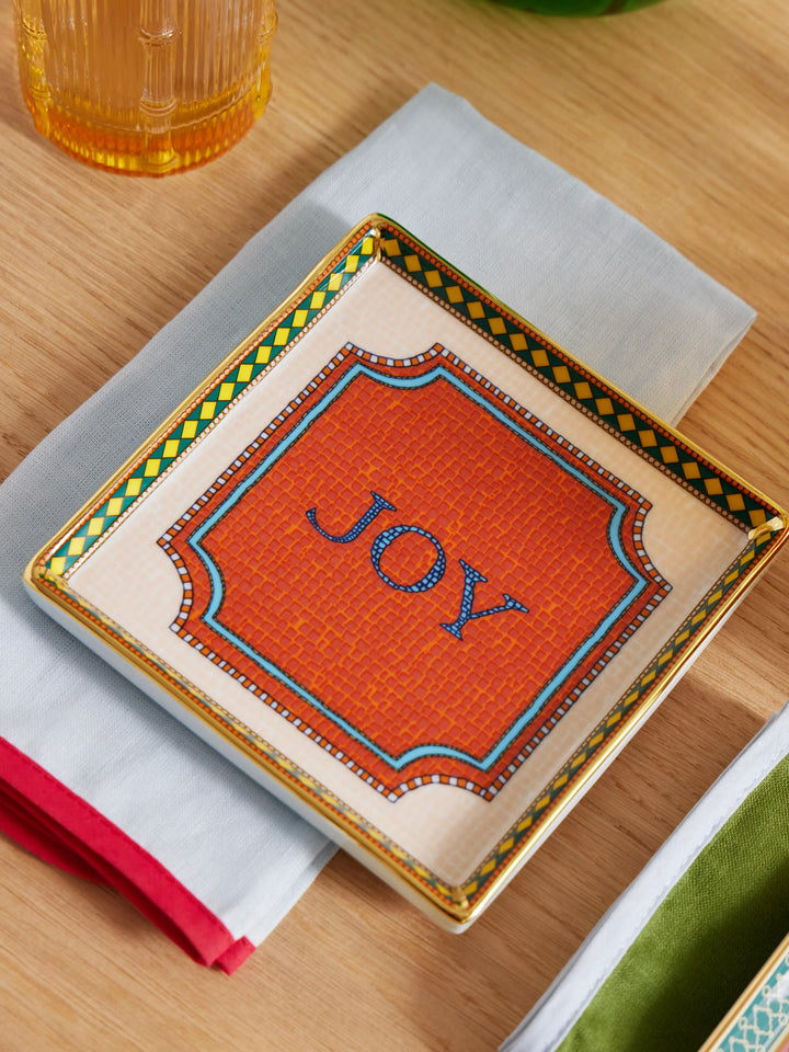 Mini Gold-Plated Porcelain Tray - GLAM MODA