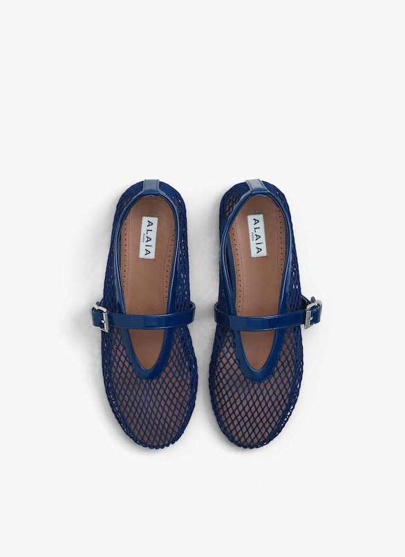 Midnight - Ballet Flats In Fishnet