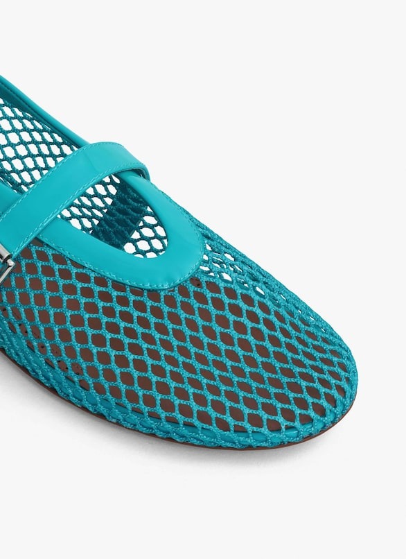 Amazonite - Ballet Flats In Fishnet