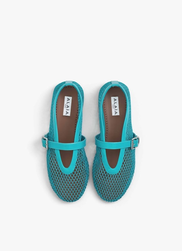 Amazonite - Ballet Flats In Fishnet