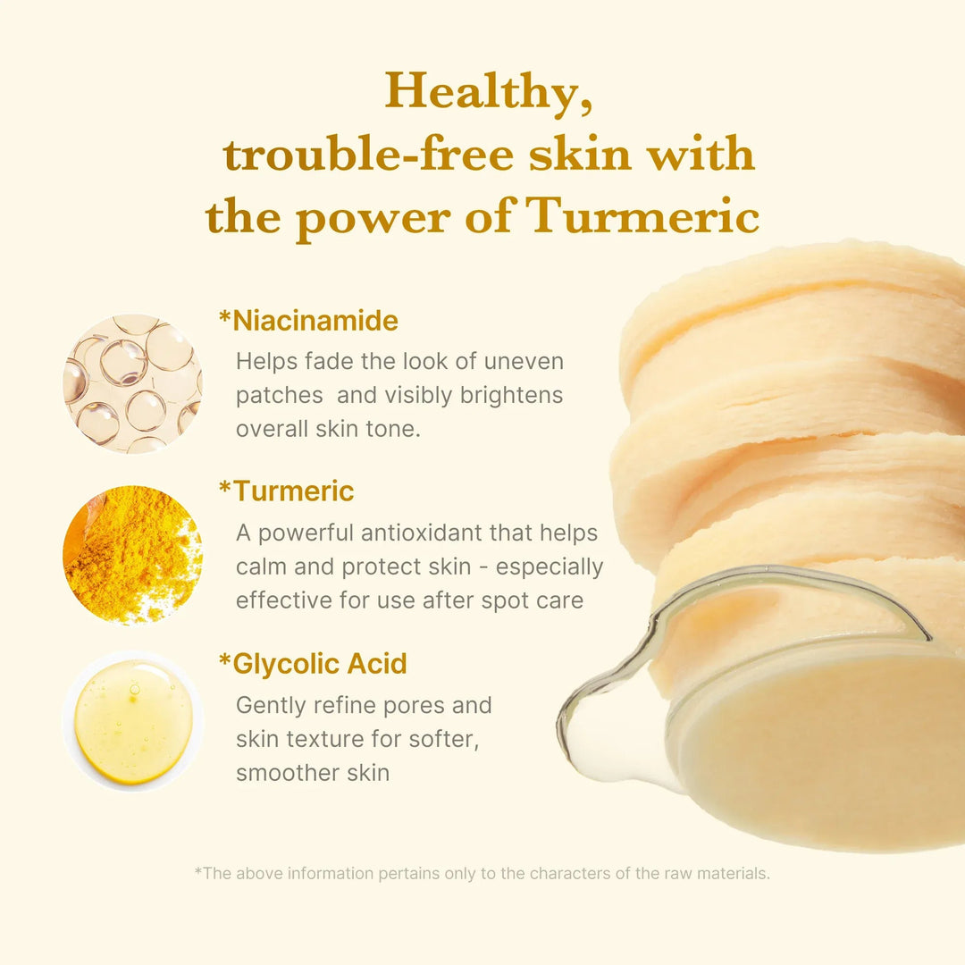 Kojic Acid Tumeric Toner Pad - GLAM MODA