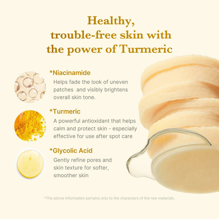 Kojic Acid Tumeric Toner Pad - GLAM MODA