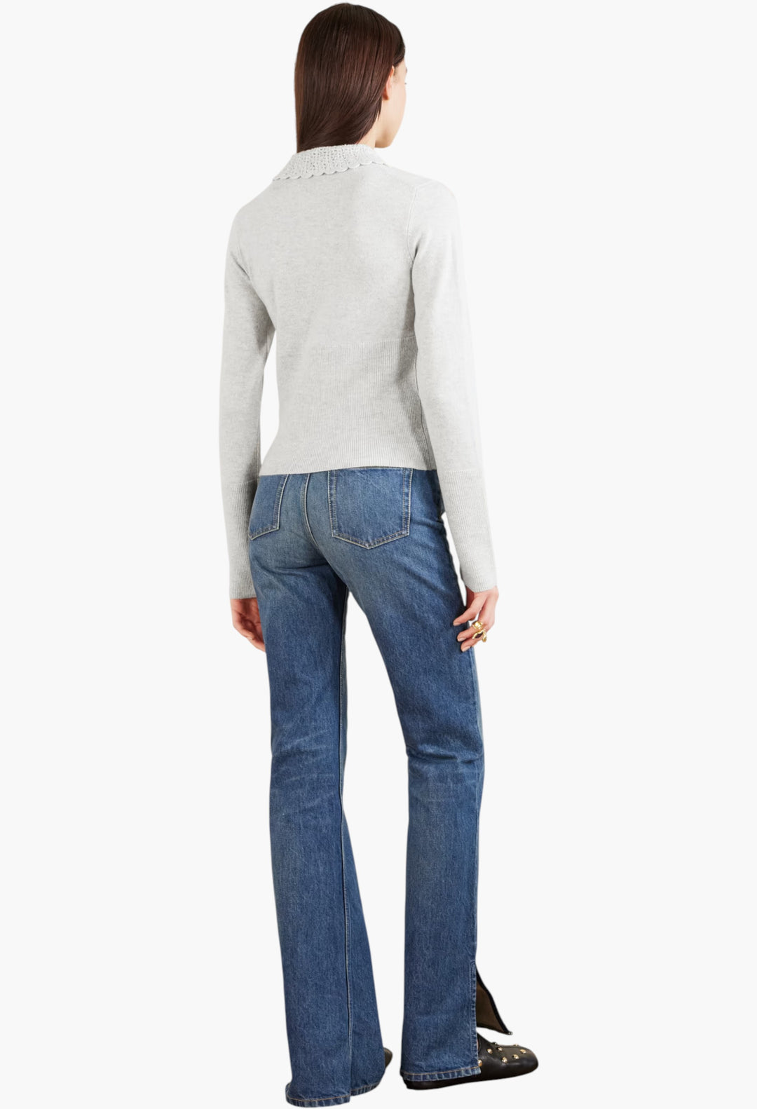 Crochet-Trimmed Logo-Detailed Wool Cardigan - GLAM MODA