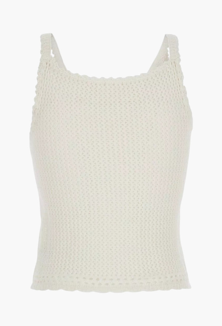 Linen And Cotton Blend Top - GLAM MODA