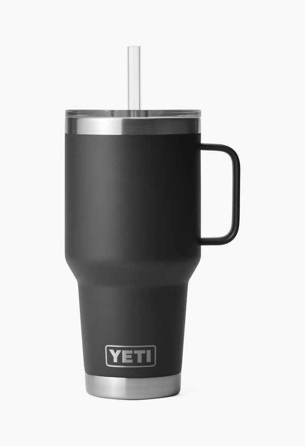 Black - Straw Mug With Straw Lid