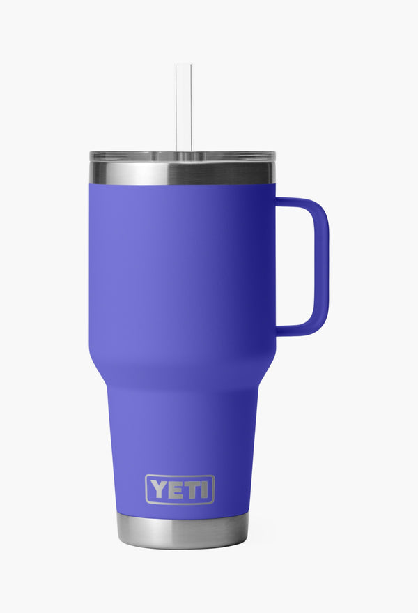 Ultramarine Violet - Straw Mug With Straw Lid