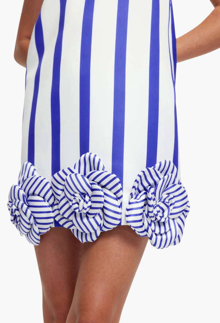 Striped Halterneck Mini Dress - GLAM MODA