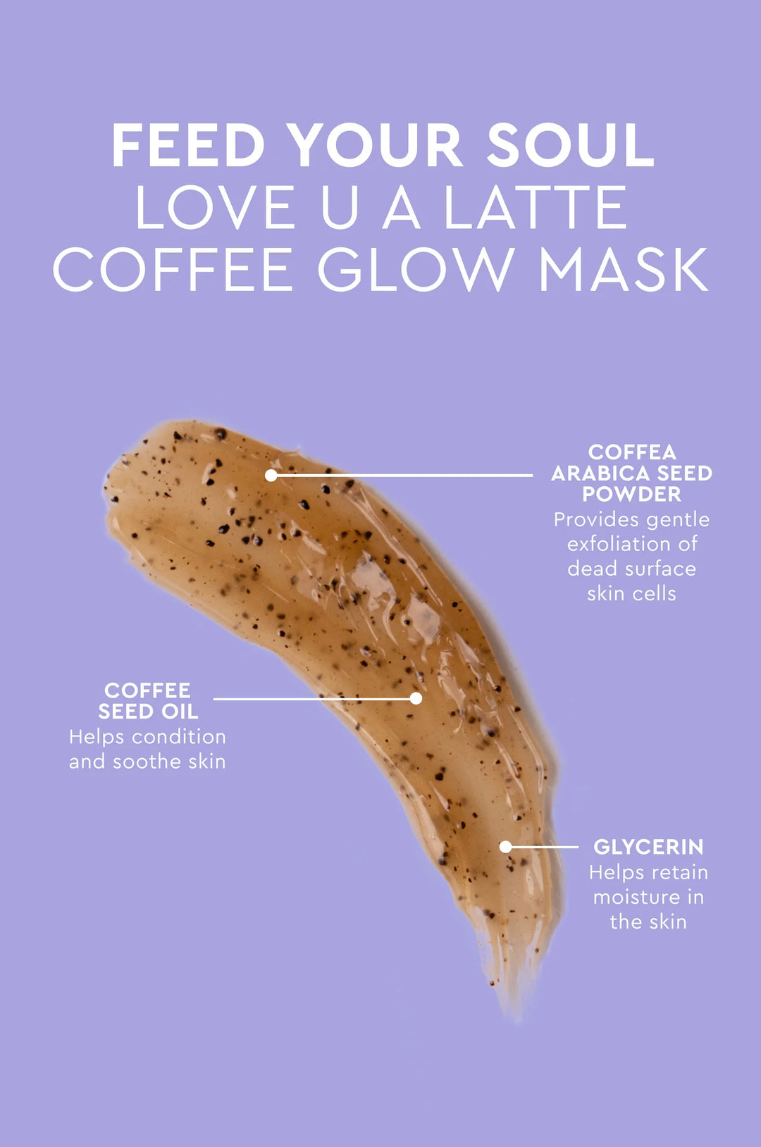Feed Your Soul Love U A Latte Coffee Glow Mask - GLAM MODA
