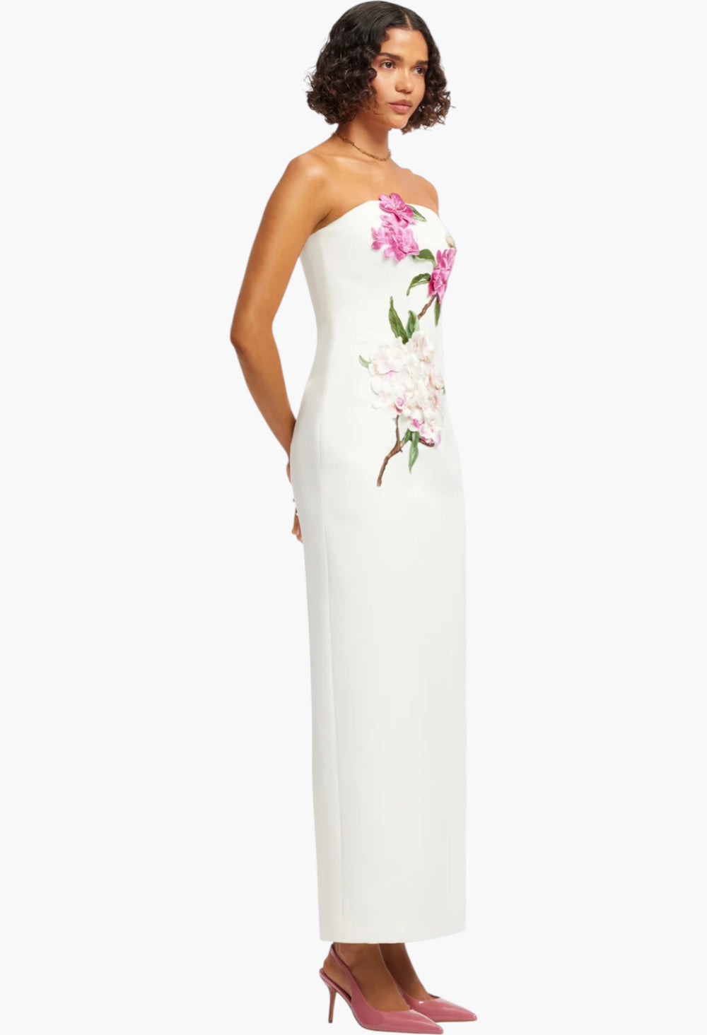 Appliqué Floral Maxi Dress - GLAM MODA