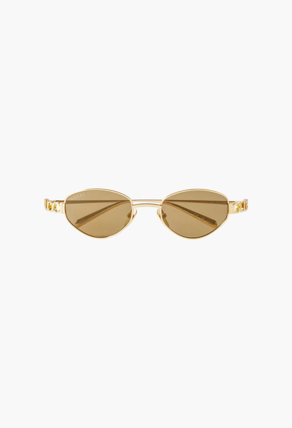 Block Bending Cat-Eye Gold-Tone Sunglasses
