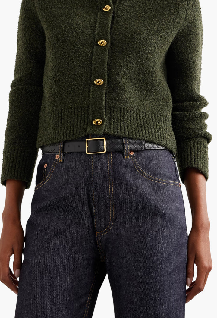 Intrecciato Leather Belt - GLAM MODA