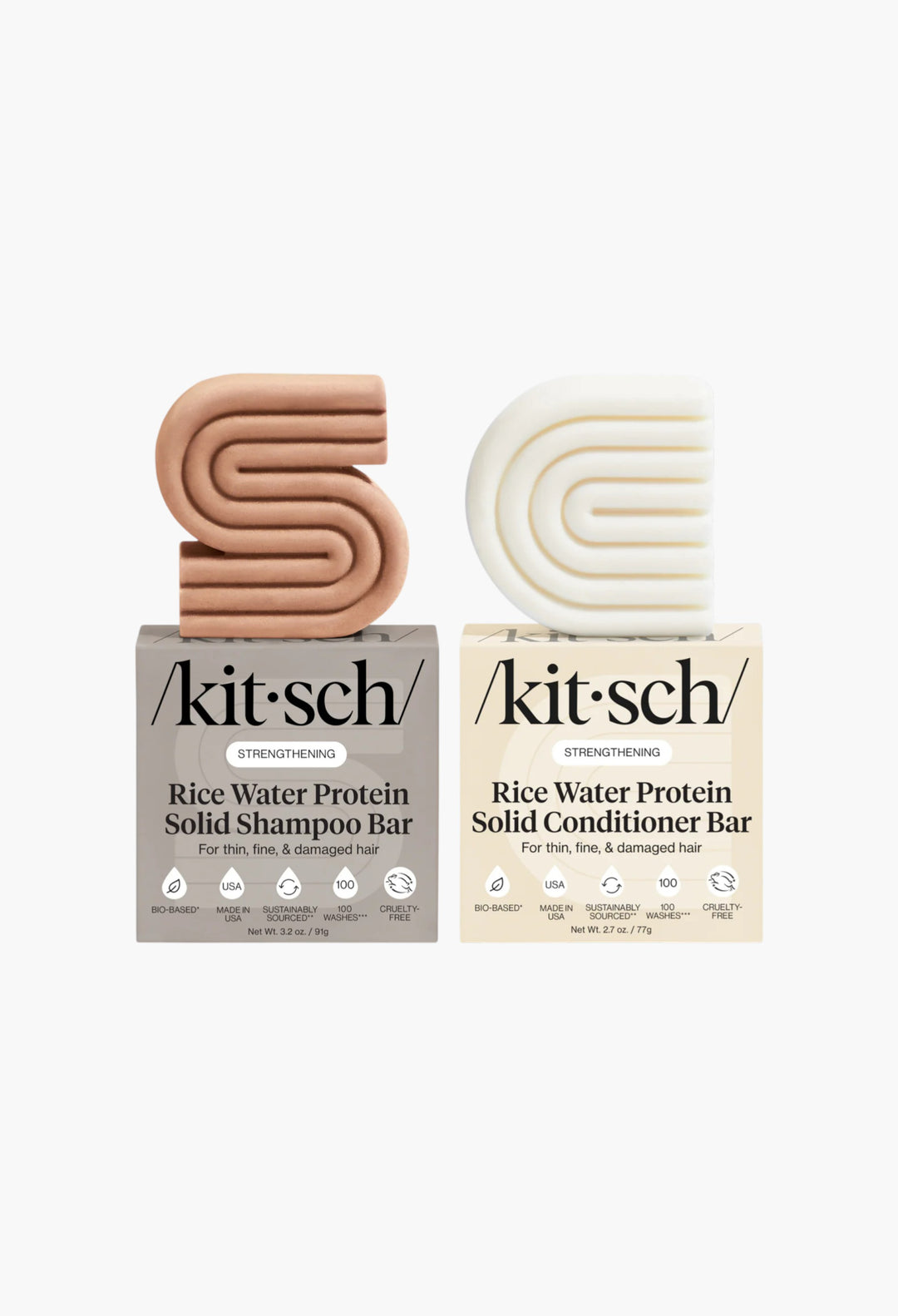 Rice Water Shampoo & Conditioner Bar Combo for Hair Growth - GLAM MODA