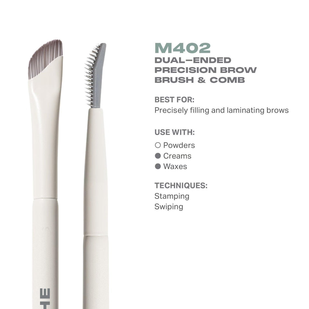 M402 Dual-Ended Precision Brow Brush & Comb - GLAM MODA
