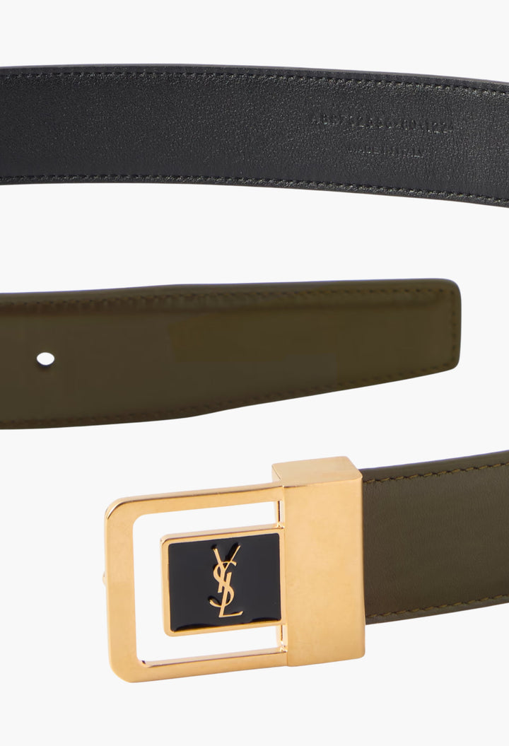 Leather Belt - Green - GLAM MODA